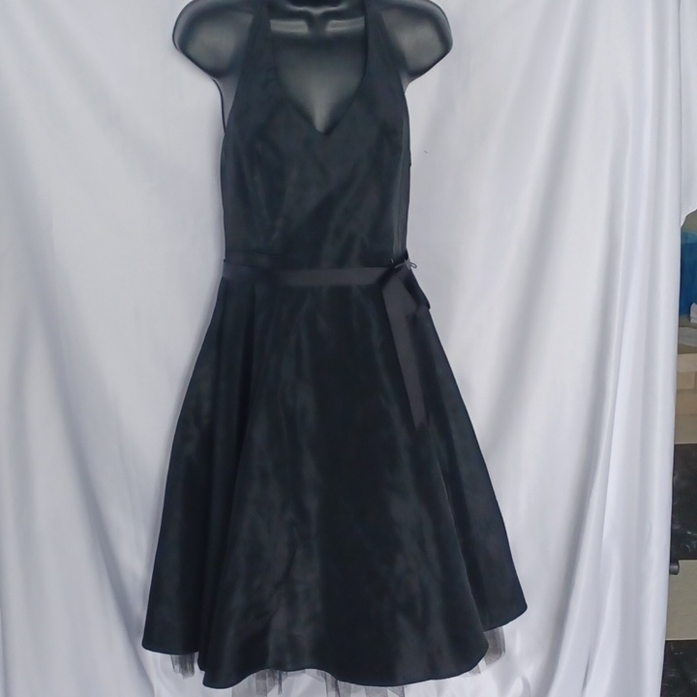 City Triangles vintage Little Black Dress, halter, prom, 80s